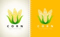 Ear of corn logo vector. Food design. Royalty Free Stock Photo
